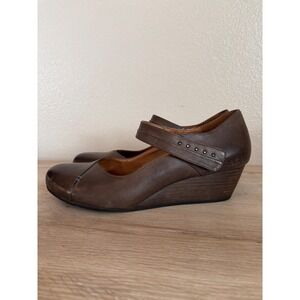 Taos‎ Urge Mary Jane Wedge Leather Shoes Women US 11